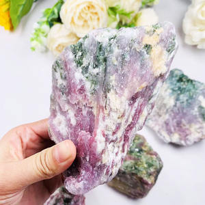 Yeni geldi doğa kristal ham turmalin taşı pembe taş - Product Image 5