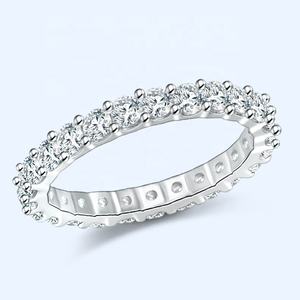 <span class=keywords><strong>Bague</strong></span> femme en <span class=keywords><strong>argent</strong></span> 925 avec rangée complète de diamants exquis étoilé <span class=keywords><strong>Paris</strong></span> mode pour mariage anniversaire fête romantique bijoux cadeau - Product Image 2