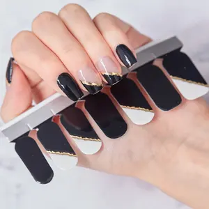 Neue Gel-Nagel designs im koreanischen Stil Mode 3D falsche Fingernagel aufkleber