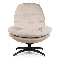 Fauteuil à bascule pivotant et réglable en tissu Sans Modern, avec repose-pieds, pour salon et chambre à coucher