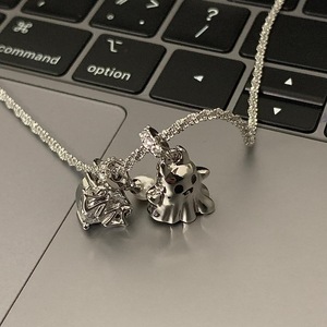 Collar de Diseño Exclusivo con un Solo Nudo para Mujer, Lujo Ligero, Plata de Ley 925, Cadena para Clavícula con Colgante de Sonrisa, Dijes de Moda - Product Image 2