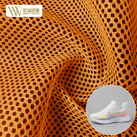 Tissu en maille tricotée chaîne 100 % polyester respirant, couleur personnalisée, GSM personnalisé, pour empeigne de chaussures d'extérieur, bagages et sacs ODM