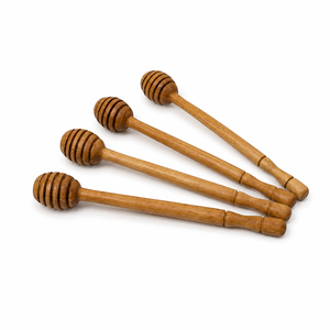 Cuillères à miel en bois de teck de 16 cm, de qualité alimentaire, écologiques, légères, pour le miel, le thé, le yaourt, les desserts, le petit-déjeuner - Product Image 4