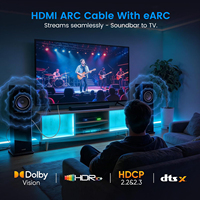 Câble HDMI 2.1V à fibre optique SYONG 8K, 48 Gbps, haute vitesse, 8K60Hz, 4K120Hz, HDCP 2.2&2.3, HDR10 - HDTV, moniteur, projecteur, 15 m, 30 m