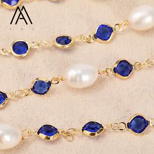 Bisel <span class=keywords><strong>de</strong></span> 26 pulgadas, colgante <span class=keywords><strong>de</strong></span> cuarzo transparente Natural sentado con collar <span class=keywords><strong>de</strong></span> cadena <span class=keywords><strong>de</strong></span> perlas, joyería envolvente a <span class=keywords><strong>mano</strong></span> para mujer - Product Image 5