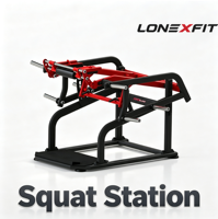 Machine à Squats à la Ceinture à Charge de Plaques, Cadre Surdimensionné, Coussinets d'Épaule, Entraîneur de la Partie Inférieure du Corps, Équipement de Musculation Commercial pour Salle de Sport