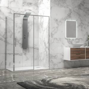 Kamalu KLA-4000C moderno 70x130 scorrevoli fissi porte doccia 6mm vetro 200h altezza in acciaio inox telaio pieghevole stile per il bagno - Product Image 2