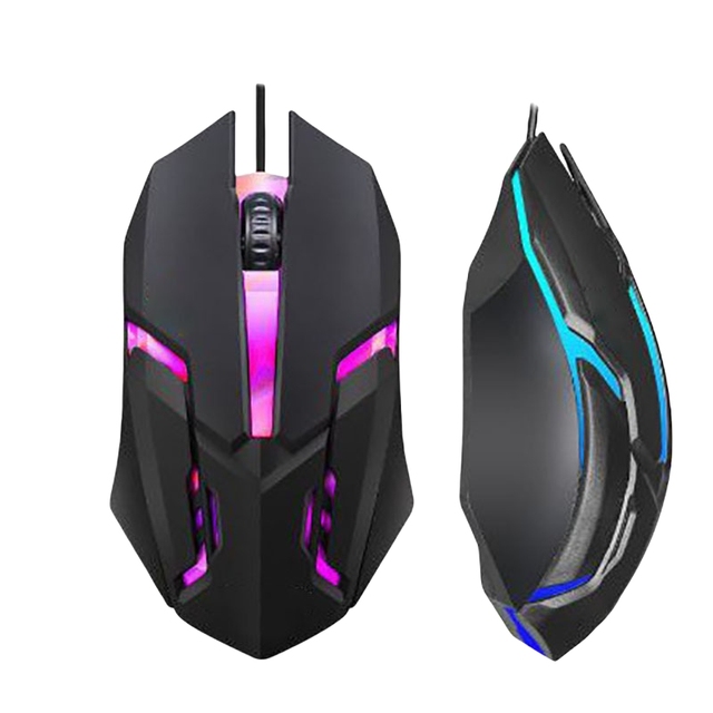 USB Optical Gaming Mouse With 7 Color LED Light 3D Style Wired Computer Mouse in Stock for Laptop Office Promotional Gift Mouse