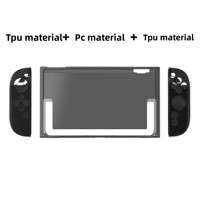 Étui de protection détachable en TPU et PC pour 2 appareils, anti-chute, transparent, accessoires de jeu