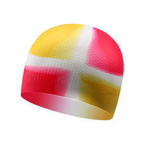 大人用スイミングキャップ 100%シリコン カスタムプリントロゴ 中国工場製 フラッグスタイル フェティッシュデザイン スイミングキャップ 男女兼用 - Product Image 2