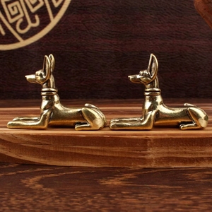 Estatua de <span class=keywords><strong>Perro</strong></span> Faraón Egipcio de Latón Vintage, Pieza de Arte Decorativa Exquisita para el Hogar, Oficina, Ideal para Estanterías - Product Image 1