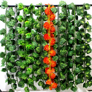 Hot bán mô phỏng cây leo mây nhựa lá hoa nhân tạo trang trí nội thất Ivy nho - Product Image 6