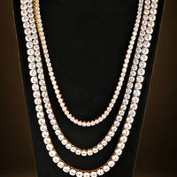 Collier tennis en acier inoxydable 316L, entièrement serti de zircons, chaîne hip-hop à maillons géométriques, bijou pour usage quotidien