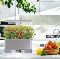 Système de jardinage hydroponique intelligent à 8 bacs avec contrôle par application WiFi, réservoir d'eau en acier inoxydable, planteur d'herbes d'intérieur pour la cuisine à domicile