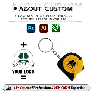 Promotional Portable Mini Steel Tape Measure 1M <b>Keychain</b> Measuring Tape Keychains with <b>Custom</b> logo - Product Image 2