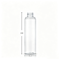 Flacon pulvérisateur cosmétique transparent en PET de 150 ml, vide, avec pulvérisateur argenté, logo personnalisé pour les soins de la peau, tonique