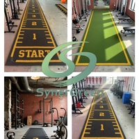 Césped Artificial Personalizado para Gimnasio, Césped Artificial Antideslizante de Alta Densidad para Entrenamiento en Interiores, Tamaño Personalizado, Logotipo Disponible