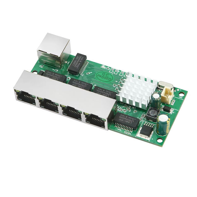 Hot Sales 5 Port Ethernet Switch PCB With PoE 100Mbps Reverso POE Switch Board Network Switch Module OEM ODM