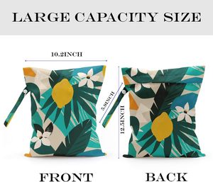 Bolsa húmeda, traje de baño húmeda para bolsa seca, viaje, playa, piscina, pañales, ropa sucia para Yoga, gimnasio, bolsa de maquillaje impermeable - Product Image 2