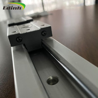 Rail linéaire double axe haute vitesse SGR20 avec bloc SGB20, axe en acier Gcr15, ensemble de rails de guidage en aluminium, curseur de caméra CNC, argent/noir
