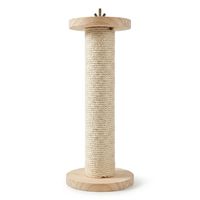 Accessoire de cage professionnel : Griffoir en bois robuste pour chat avec poteau à griffer en sisal à fixation par boulons pour chats de petite et moyenne taille