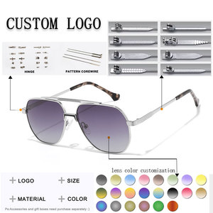 Gafas de Sol de Piloto Unisex, Montura Metálica Rectangular, Lentes Verdes, Protección UV400, Uso en Exteriores, Adultos - Product Image 2