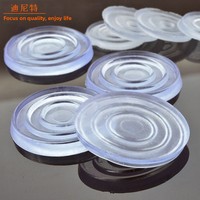 Tapis transparent antidérapant pour meubles, style bois de rose, pour table à thé, canapé, verre, amortisseur de chocs, pour table à manger, tabouret, patins en caoutchouc