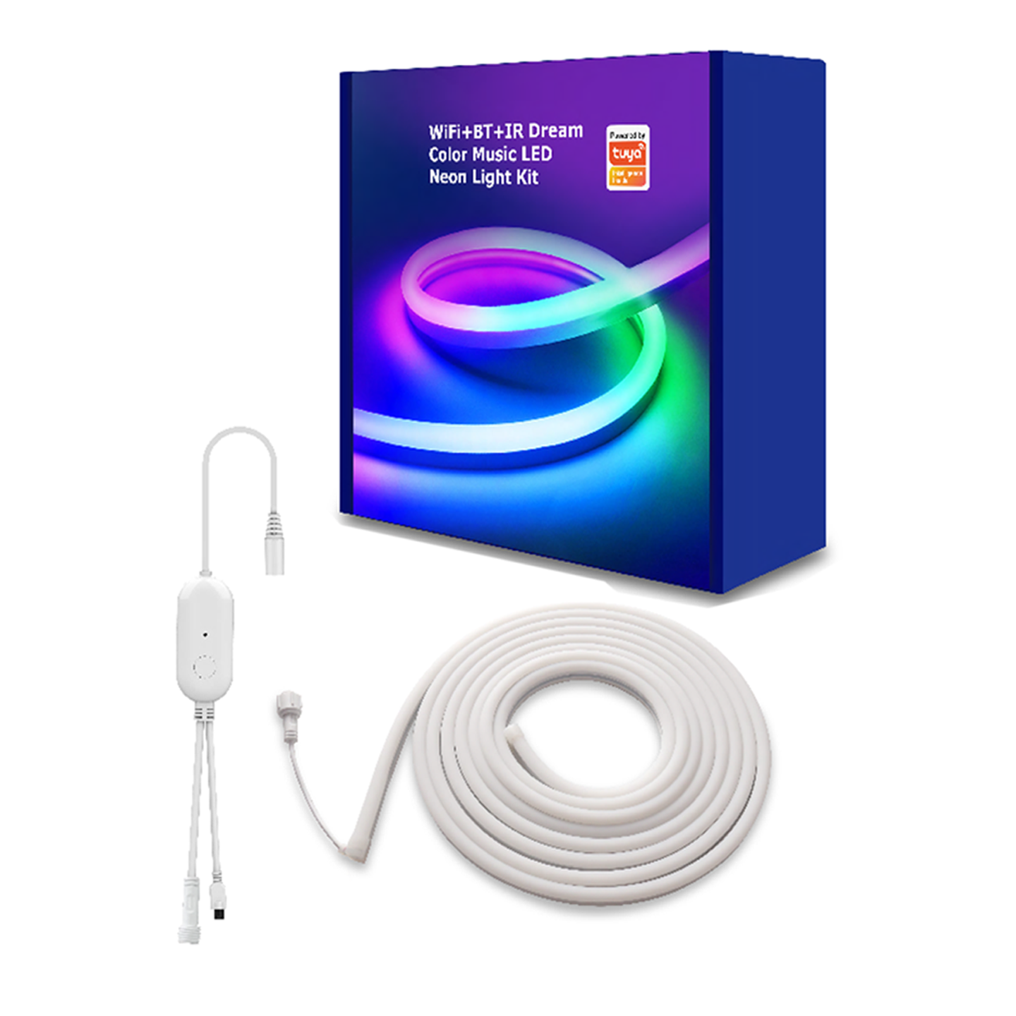 NEON Addressable  WS2811 RGBIC Dream Colour 24V Digital Pixel LED Strip Light 16.4FT/5M  IP67 Cover 84led/m Neon Light For Home