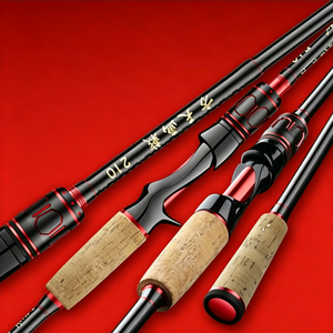 <span class=keywords><strong>Canne</strong></span> à pêche à leurre LOVITA <span class=keywords><strong>8</strong></span> couches en tissu <span class=keywords><strong>carbone</strong></span> T36 avec poignée en liège, action rigide sectionnée, 1,8m/2,1m/2,4m - Product Image 5