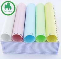 Papel NCR de 3 Partes sin Carbón, de Pulpa de Madera Virgen 100% de Alta Calidad, en Blanco, Azul, Amarillo, Rosa y Verde, para Banca y Finanzas, Precio al por Mayor
