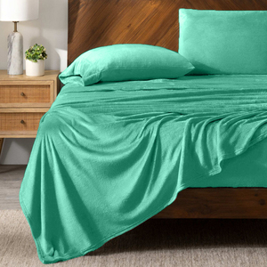 Polar Fleece Sheet Set With Pillowcases Full <b>Queen</b> King <b>Size</b> Soft Warm <b>Bedding</b> For Cozy Sleep - Product Image 5