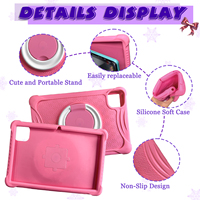 Tablette pour enfants YPORANGE 10,1 pouces, écologique, sans danger, de haute qualité, avec support de protection HTV, ROSE/BLEU, 300g, Parfait