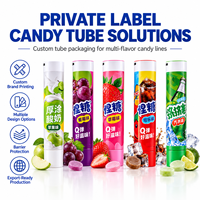 Tubes d'emballage alimentaire personnalisés en aluminium et plastique avec bouchon à vis, imprimés UV, pour chewing-gum, bonbons liquides et confitures