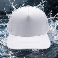 Casquette Snapback 5 Panneaux Personnalisée Imperméable avec Logo en Patch Tissé au Laser et Corde, Chapeau de Golf Unisexe Anti-UV, Vente en Gros OEM