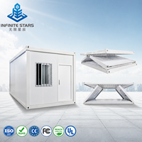 Casa Contenedor Plegable OEM Personalizada de 40 Pies, Desmontable, Moderna, para Jardín, Oficina, Hotel, Cabaña, Villa, Dormitorio, Tipo X, Acero Ligero