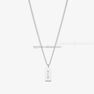 สร้อยคอสำหรับผู้หญิงสลัก<span class=keywords><strong>ชื่อ</strong></span>ด้วยเลเซอร์สีโรสโกลด์พร้อมจี้เครื่องประดับสำหรับ<span class=keywords><strong>ผู้ชาย</strong></span> - Product Image 3