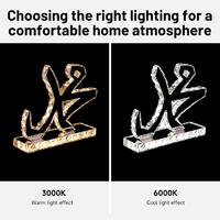 Lampe de table LED en cristal moderne et créative, petite, certifiée professionnelle, vente en gros, pour intérieur, chevet