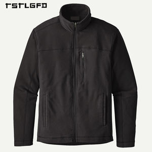Eco Friendly Winter Stand Collar Designer Jacket Men Outwear Casual Windproof Full Zip Pocket Lightweight Windbreaker <b>Fleece</b> - Product Image 3
