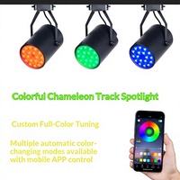 Projecteurs en aluminium colorés pour scène, studio de danse, bar, lounge, KTV, éclairage sur rail à changement de couleur automatique, éclairage ambiant RGB