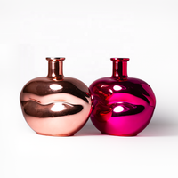 Diffuseur de bouteilles en verre personnalisées le plus vendu Diffuseur exquis de couleur galvanisée pour aromathérapie/parfum/décor