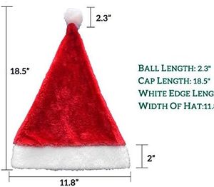 Wholesale High Quality Handmade Soft Luxury Christmas Xmas Fashion Santa <b>Hat</b> <b>for</b> Xmas Party - Product Image 2