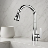 Robinet de cuisine Huagao chaud/froid en laiton chromé avec douchette, moderne, monotrou, à poser sur comptoir, avec capteur tactile et cartouche céramique