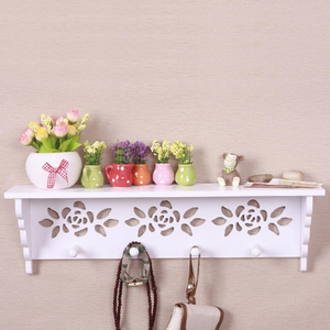 Wall Mounted Storage Rack <b>With</b> <b>Hooks</b> Heart Shape Design For Bedroom Living Room - Product Image 4