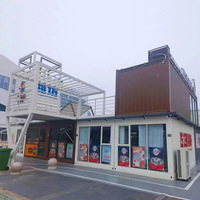 Edificio de Contenedores Modular de Dos Pisos Personalizado, Complejo de Tiendas en Contenedores, Centro Comercial en Contenedores para Restaurantes y Comercios Minoristas