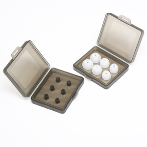 Earplugs <b>Storage</b> <b>Box</b> For Earbuds PP <b>Material</b> Memory Foam Dustproof Lightweight Portable Case With Black And White Tips - Product Image 1