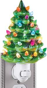 컬렉션 등 세라믹 크리스마스 트리 야간 조명 향수 장식 욕실 장식 녹색 크리스마스 조명 - Product Image 6