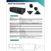 Speaker Line Array Pasif AM208 Dual 8 Inch 600W Output Tinggi Modul PA untuk Sistem Suara Live Panggung Tur Stadion