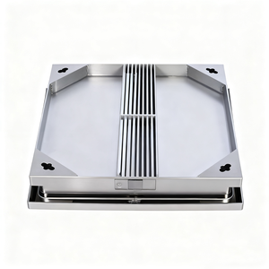 Onzichtbare putdeksels van 201 304 roestvrij staal en ijzer C250 voor gemeentelijke wegen en decoratieve rioolafdekkingen voor de gemeenschap - Product Image 2