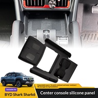 Tapis de protection en silicone pour console centrale et boîte de rangement pour BYD Shark 6, accessoires intérieurs antidérapants pour le levier de vitesses