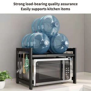 Nhà Máy Giá Boutique đôi lớp có thể điều chỉnh thiết bị nhà bếp gấp kim loại kệ - Product Image 3